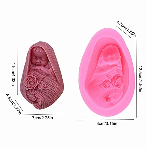 Anktily Baby Silicone Fondant Chocolate Candy Mold Cake Decoration Tools Baby Shower Soap Candle Mold Plaster Polymer Clay Mould - Image 2