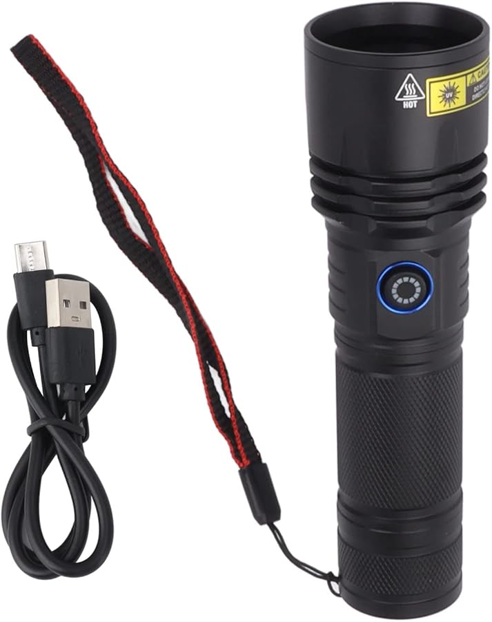 SV50 20W 365Nm Rechargeable Blacklight Flashlight Aluminum Alloy Detector For Forged Documents Jewelry Pet Urine Marks - Image 1