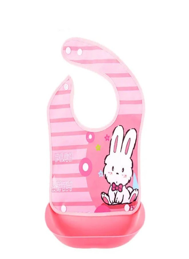 Fatah One Pc Of Detachable Adjustable Baby Silicone Waterproof Food Bibs Shapes  - Image 5
