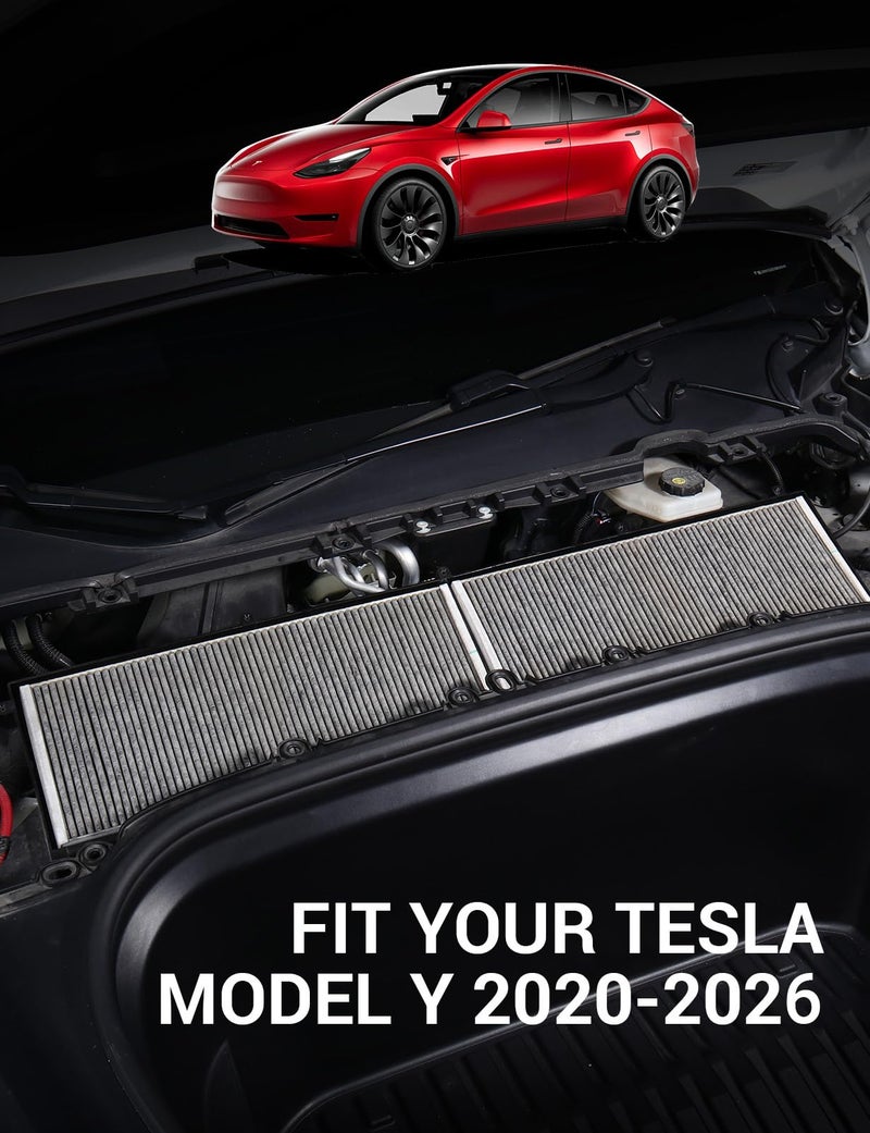 BASENOR 2025 2026 Tesla Model Y Cabin Air Filter HEPA Air Intake Filter Replacement with Activated Carbon for 2020-2026 Model Y Accessories (4 Pack) Fit Model Y 2025 2026 Refresh (Juniper) Launch - Image 2