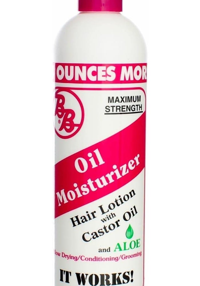 Bronner Bros Oil Moisturizer Hair Lotion with Castor Oil and Aloe - 12 oz - Image 1