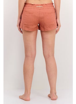 Roxy Women Solid Beachwear Short, Rust  - Image 3