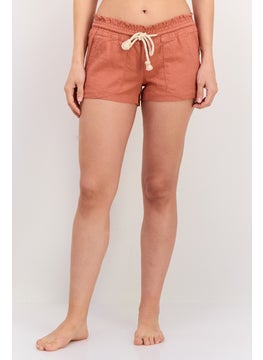 Roxy Women Solid Beachwear Short, Rust  - Image 1