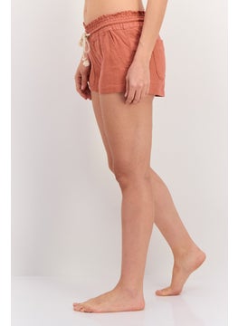 Roxy Women Solid Beachwear Short, Rust  - Image 2