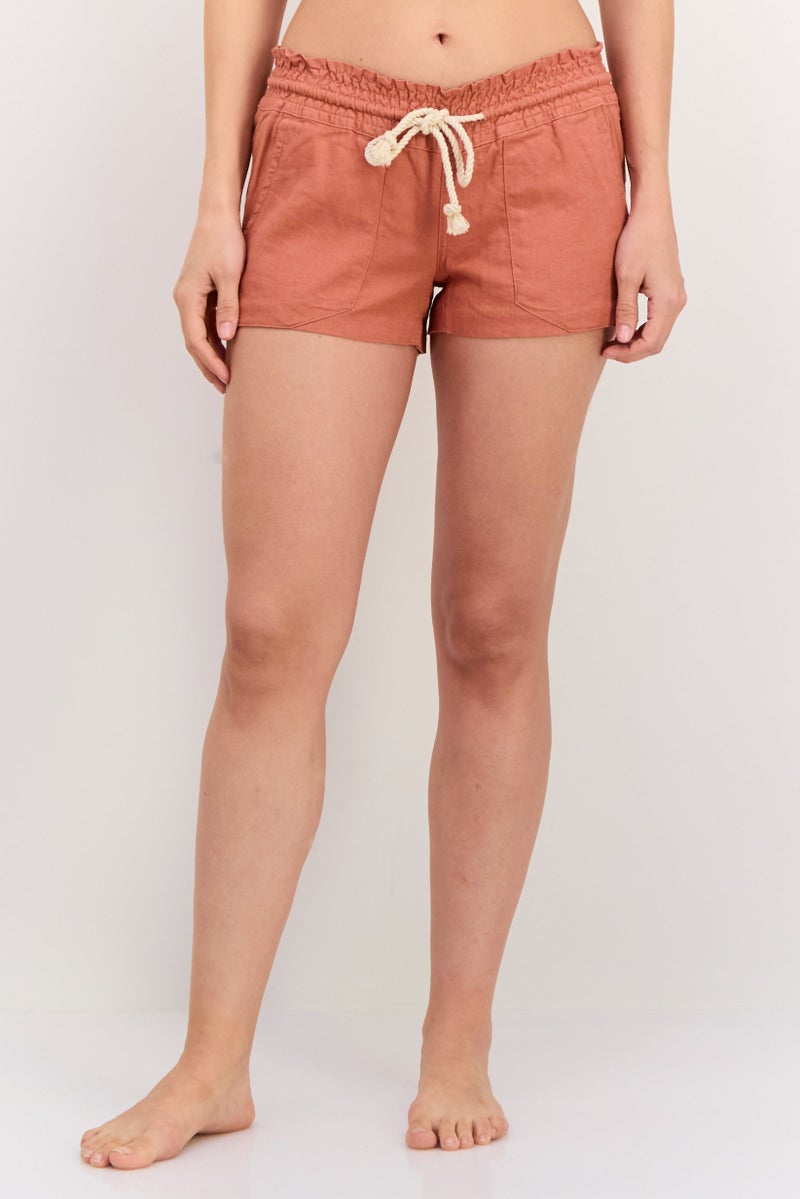 Roxy Women Solid Beachwear Short, Rust  - Image 1