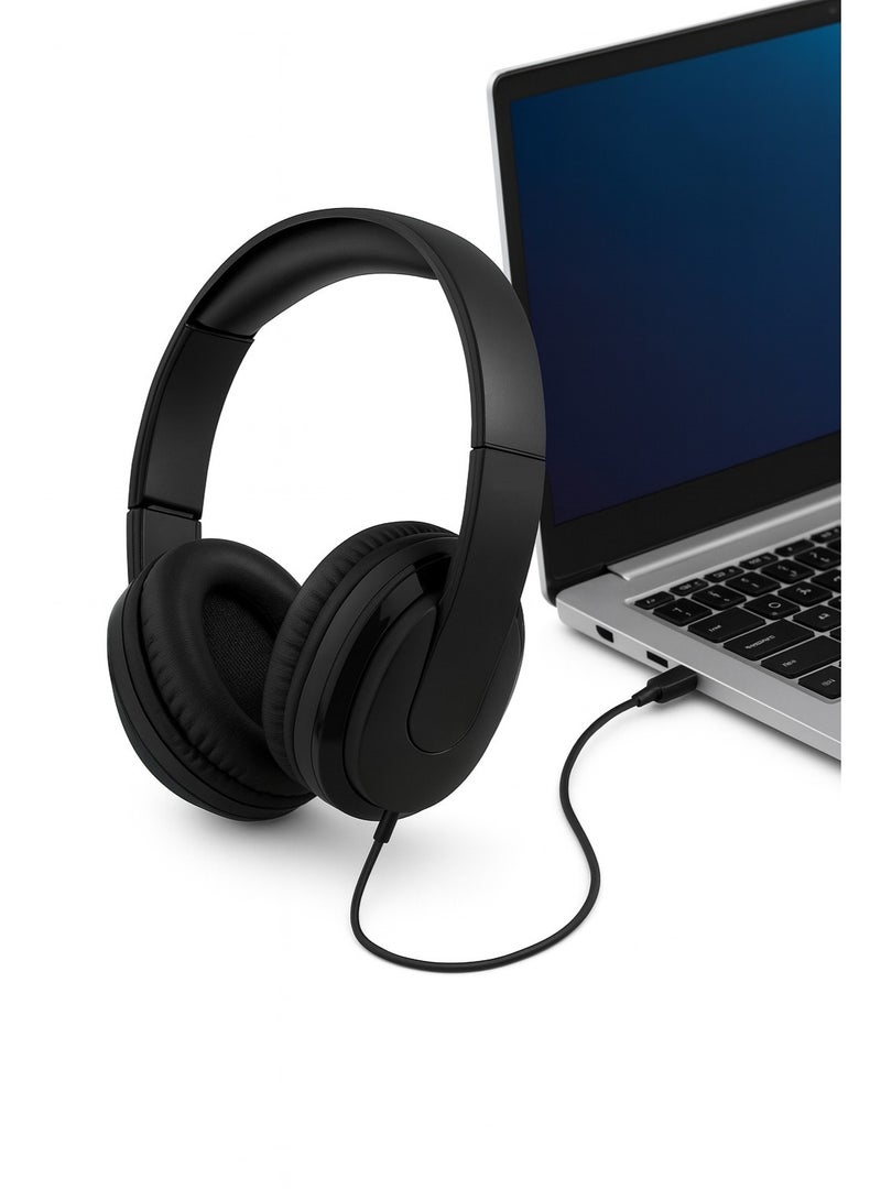 سماعة رأس سلكية  -  صوت جهير قوي محرك 40 ملم - تصميم مريح خفيف الوزن - ميكروفون مدمج للمكالمات  - قابل للطي وسهل الحمل – لون اسود . - Image 2