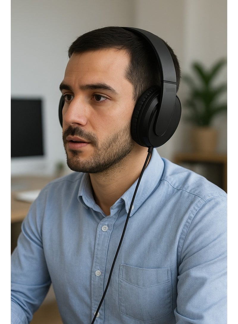 سماعة رأس سلكية  -  صوت جهير قوي محرك 40 ملم - تصميم مريح خفيف الوزن - ميكروفون مدمج للمكالمات  - قابل للطي وسهل الحمل – لون اسود . - Image 4