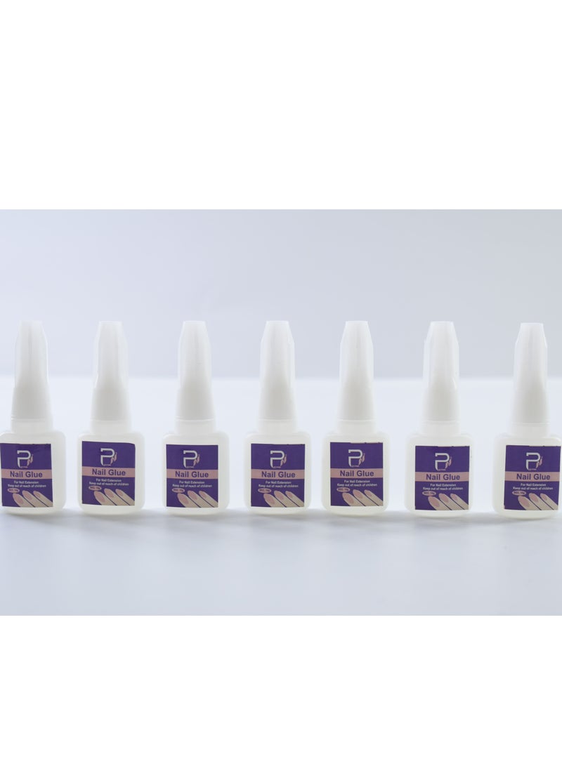 بيرون 7 قطع لاصق للأظافر الصناعية شفاف