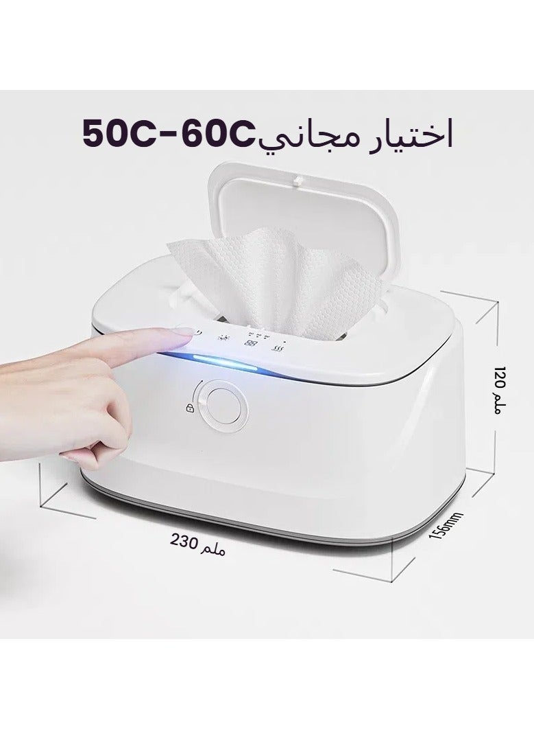 Loquat Baby Wipes Warmer Night Light USB Plug in Portable Car Thermostatic Wipes Box - Image 3
