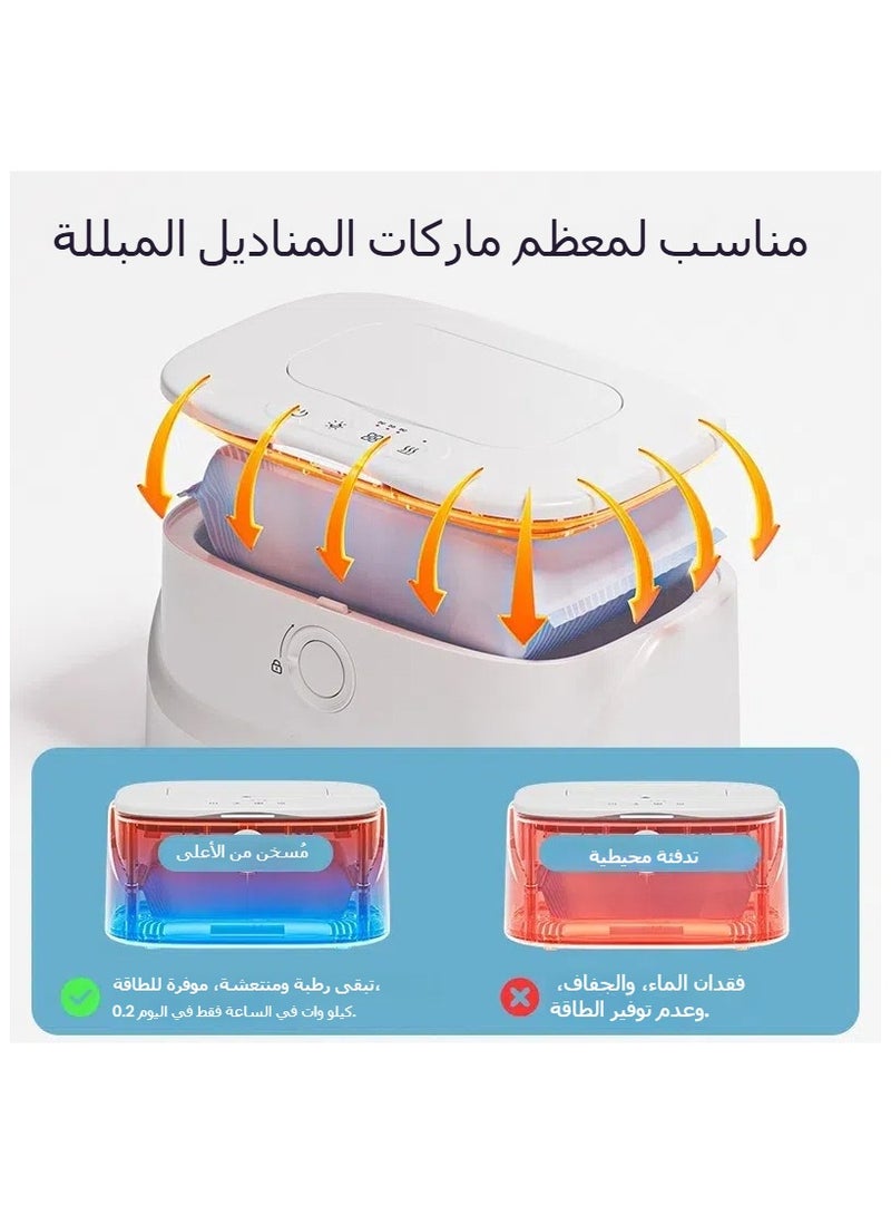 Loquat Baby Wipes Warmer Night Light USB Plug in Portable Car Thermostatic Wipes Box - Image 2
