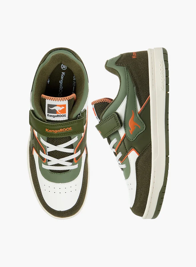 kangaROOS Women's Panelled Sneakers with Hook and Loop Closure