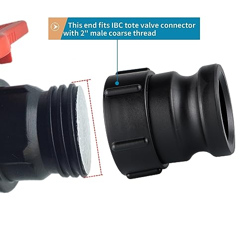 Sanbege IBC Tote Adapter, Cam and Groove Fitting (2" Female Buttress Thread x 2" Male Adapter) - Image 5
