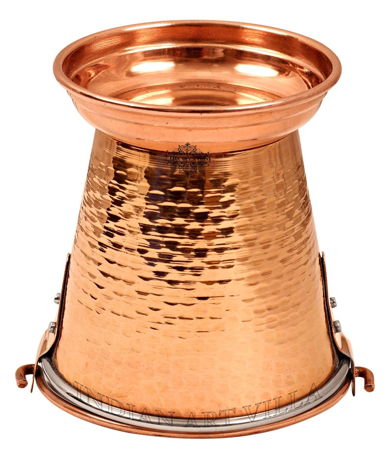 Indian Art Villa Steel and Copper Serving Bucket, 300ml - Image 3