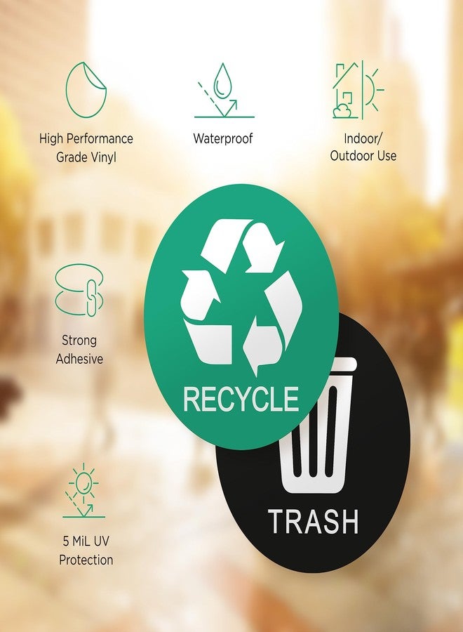 Toros.Store Recycle Stickers 6'' for Trash Can - Vinyl Recycle and Trash Signs, Labels for Recycling, Decals for Trash Bins, Outdoor & Indoor Use, Premium Vinyl Self-Adhesive Stickers with Protective Film - Image 4