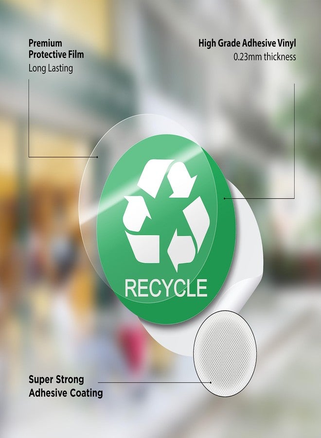 Toros.Store Recycle Stickers 6'' for Trash Can - Vinyl Recycle and Trash Signs, Labels for Recycling, Decals for Trash Bins, Outdoor & Indoor Use, Premium Vinyl Self-Adhesive Stickers with Protective Film - Image 3