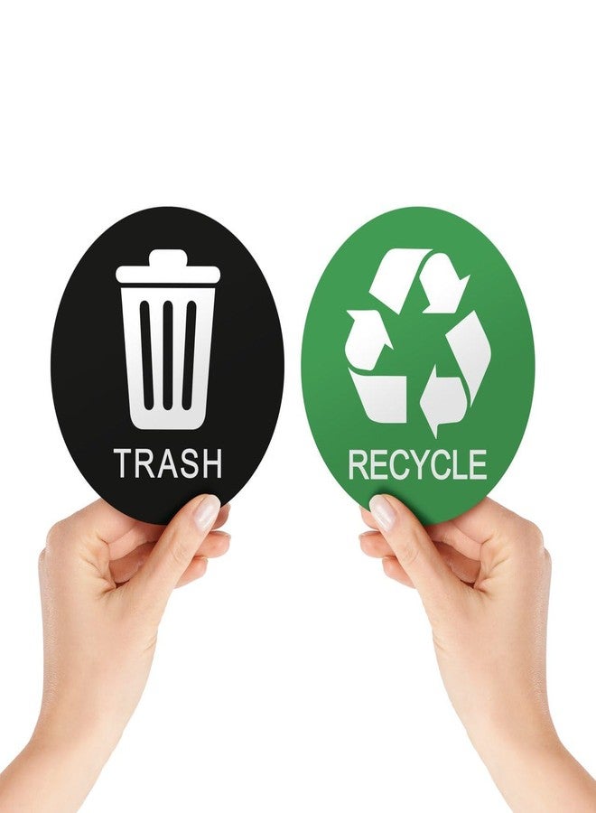 Toros.Store Recycle Stickers 6'' for Trash Can - Vinyl Recycle and Trash Signs, Labels for Recycling, Decals for Trash Bins, Outdoor & Indoor Use, Premium Vinyl Self-Adhesive Stickers with Protective Film - Image 1