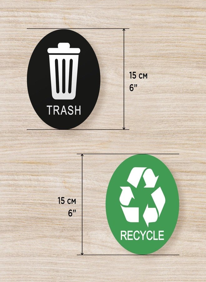 Toros.Store Recycle Stickers 6'' for Trash Can - Vinyl Recycle and Trash Signs, Labels for Recycling, Decals for Trash Bins, Outdoor & Indoor Use, Premium Vinyl Self-Adhesive Stickers with Protective Film - Image 2