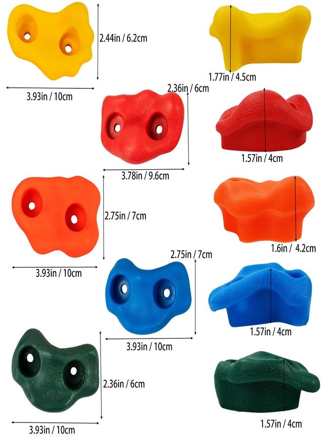 Cheardia 25 Pack Rock Climbing Holds for Adults, Multi-Colored Rock Wall Holds Grips with Mounting Hardware and Knotted Rope for Indoor and Outdoor - Image 2