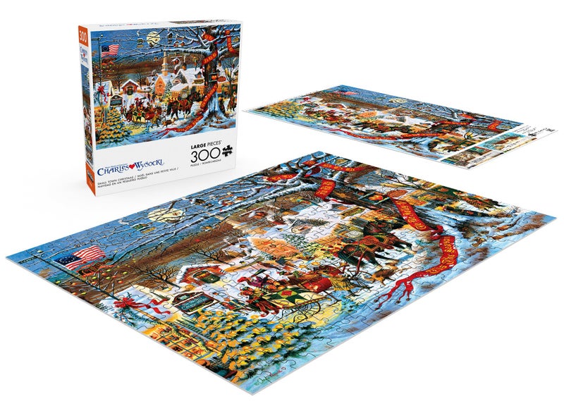Buffalo Games - Charles Wysocki - Small Town Christmas - 300 Piece Jigsaw Puzzle for Adults -Challenging Puzzle Perfect for Game Nights - Finished Size is 21.25 x 15.00 - Image 4