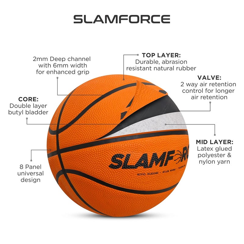 Nivia Slamforce Encounter Basketball (Size 5) Cushioned Durable Rubber Indoor and Outdoor Play - Image 2