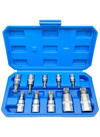 XZN Triple Square Spline Bit Socket Set, 10 Piece, M4 to M18, Includes 1/2, 1/4, and 3/8 Inch Drive, Premium S2 and Cr V Steel - pzsku/ZE38C33151CBA8BB46B99Z/45/_/1713249996/51b5570f-6f31-43f1-8e62-9c0b6a3bfca8