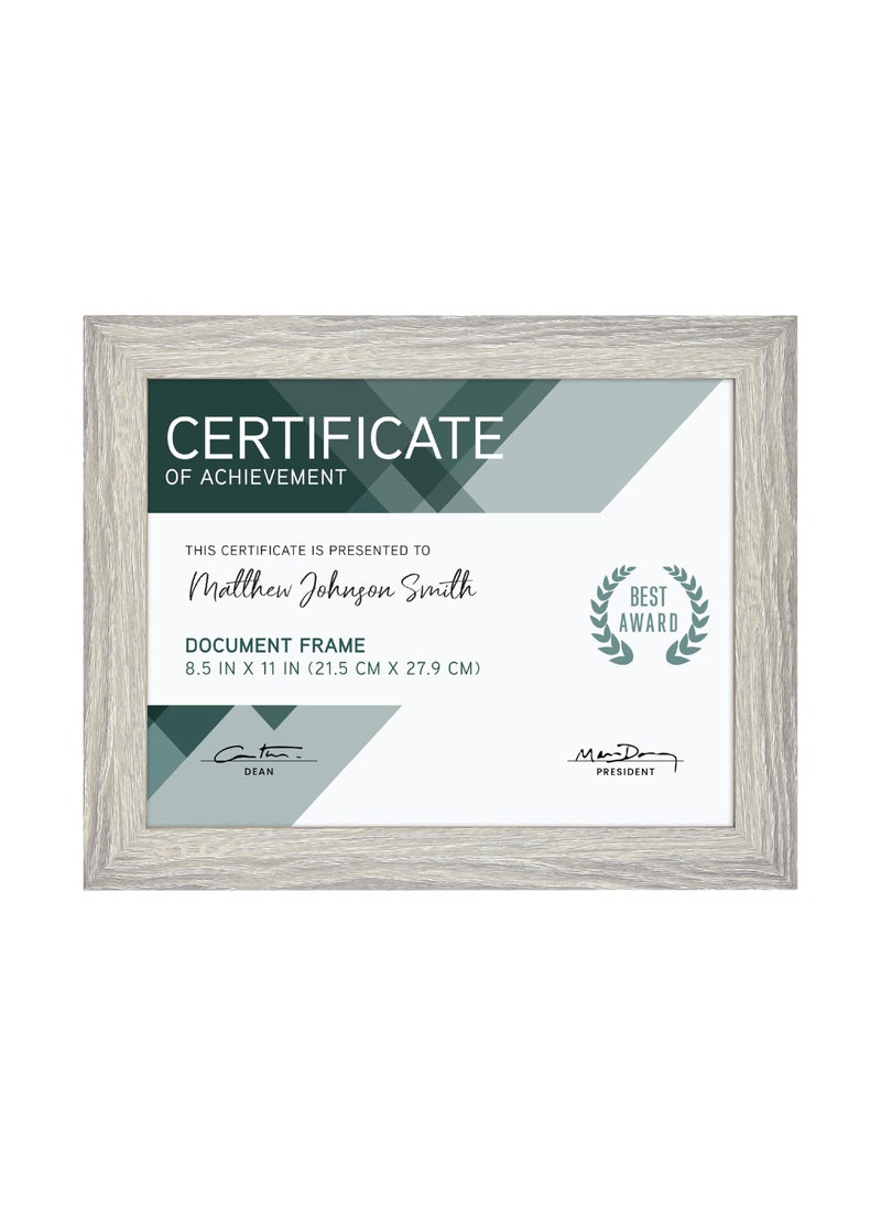 MCS MCS Studio Gallery 8.5x11 Picture Frame Gray Woodgrain Shatter Resistant Glass  Rectangle Photo Frame for Photos  Posters & Art Prints & Easel for Tabletop Display (1-Pack)  - Image 1