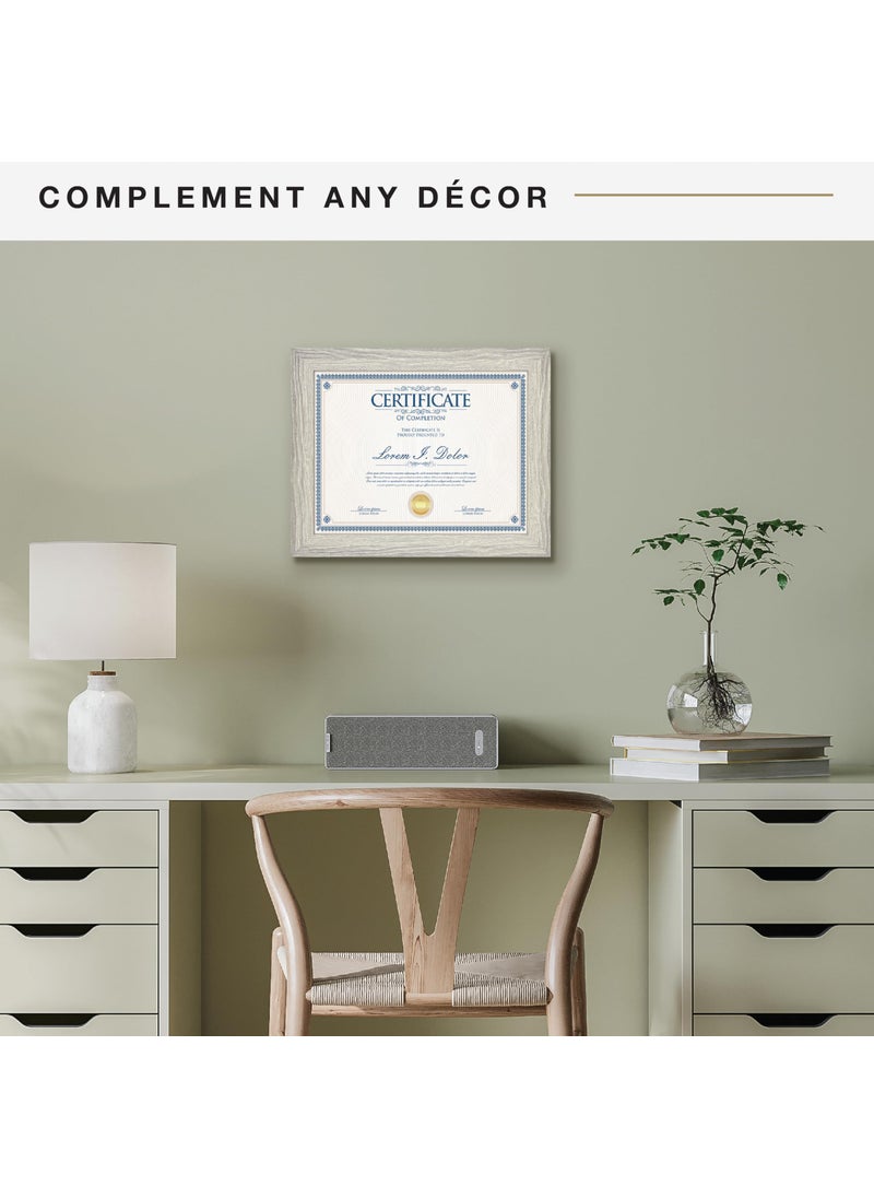 MCS MCS Studio Gallery 8.5x11 Picture Frame Gray Woodgrain Shatter Resistant Glass  Rectangle Photo Frame for Photos  Posters & Art Prints & Easel for Tabletop Display (1-Pack)  - Image 3