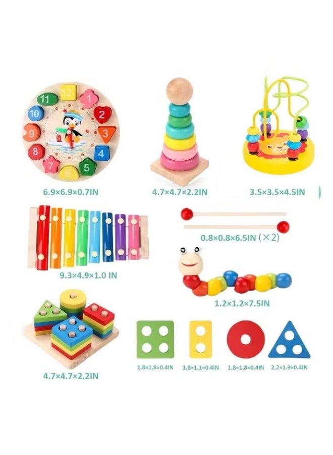 متجر الفرح ألعاب مونتيسوري للأولاد والبنات بعمر 3 سنوات، 6 قطع ألعاب خشبية للأطفال، ألعاب أطفال للأولاد من عمر 3 إلى 6 سنوات، لعبة تعليمية لمرحلة ما قبل المدرسة للأطفال من سن 3 إلى 4 سنوات، هدايا عيد ميلاد - Image 5
