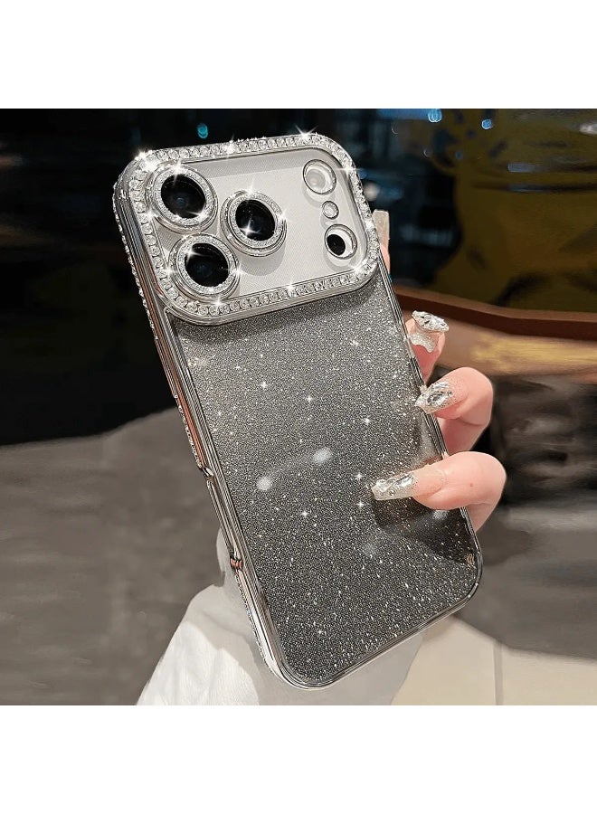 شي إن غطاء هاتف أنيق بتصميم موجي ثلاثي الأبعاد باللون الأبيض اللؤلؤي متوافق مع أجهزة 17 برو - Image 1