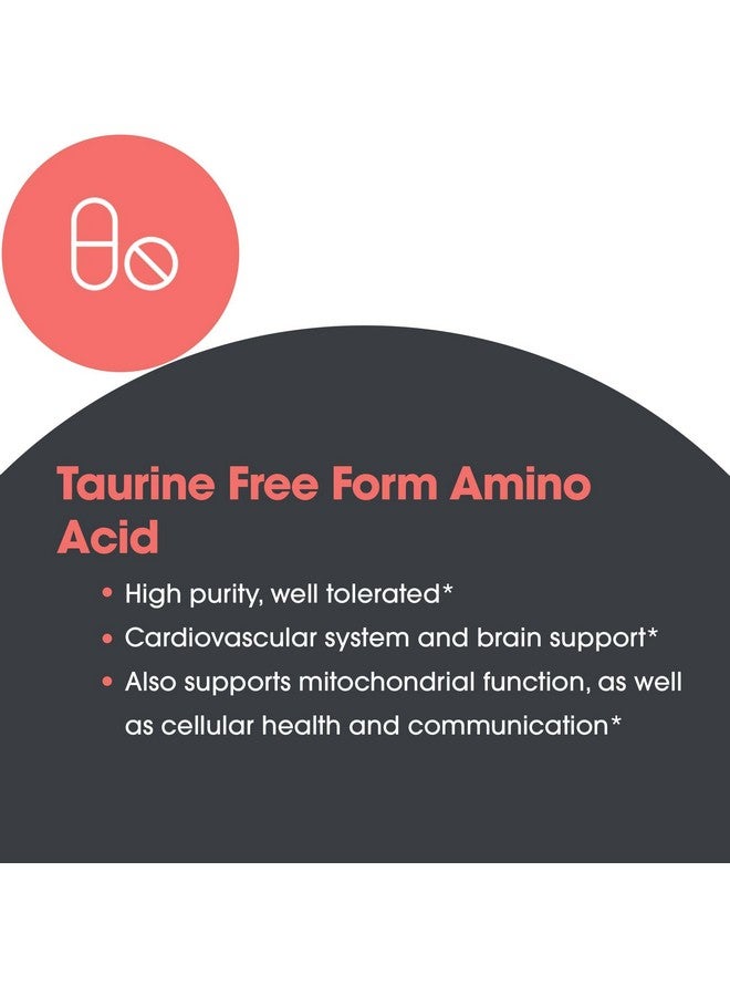اليرجي ريسيرتش جروب مكمل تورين 500 مجم من Allergy Research Group - دعم القلب والأوعية الدموية، حمض أميني حر، نقي، عضوي، كبسولات نباتية - 100 كبسولة - Image 5