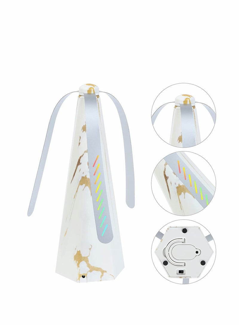 KASTWAVE Fly Repellent Fan, 3pcs Automatic Fly Trap Ultra-Silent Fly Repellent Mosquito Repellent Fan, Portable Table Fan, Lightweight Eco-Friendly for Outdoor Picnic Camping Meal Home Hotel (Marble Texture)  - Image 2