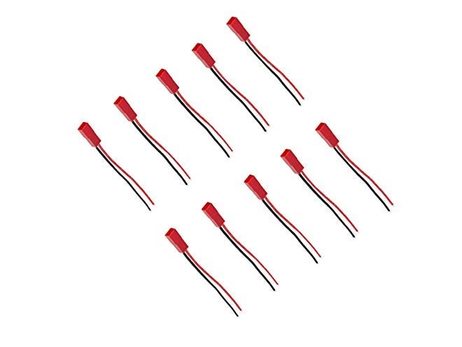 Futaba ) 2 Pin JST 100mm Pitch 2.54mm Male and Female Wire Connector Plug Cable - Pack of Ten (5 Pair) - Image 5