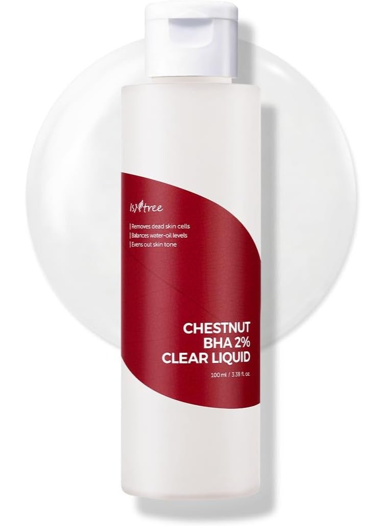 IsNtree Chestnut BHA 2% Clear Liquid 100ml 3.38 fl oz dual care for pores with BHA and Chestnut Shell - Image 1