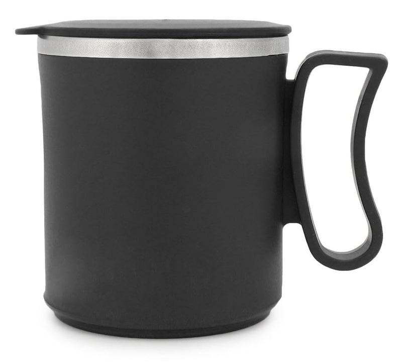 Arto Arto Coffee Tea Milk Mug with Lid Insulated Stainless Steel Inner Stylist Double Wall Cup Keeps Beverages Hot Cold for Home Office Restaurant UseMultiColour 200 Ml - Image 2