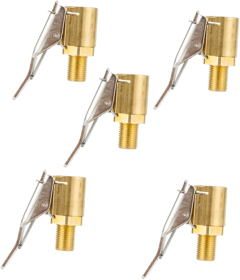 5 قطع من فوهة مضخة الهواء السريعة التوصيل من النحاس لإطارات السيارات سهلة التركيب - Image 1