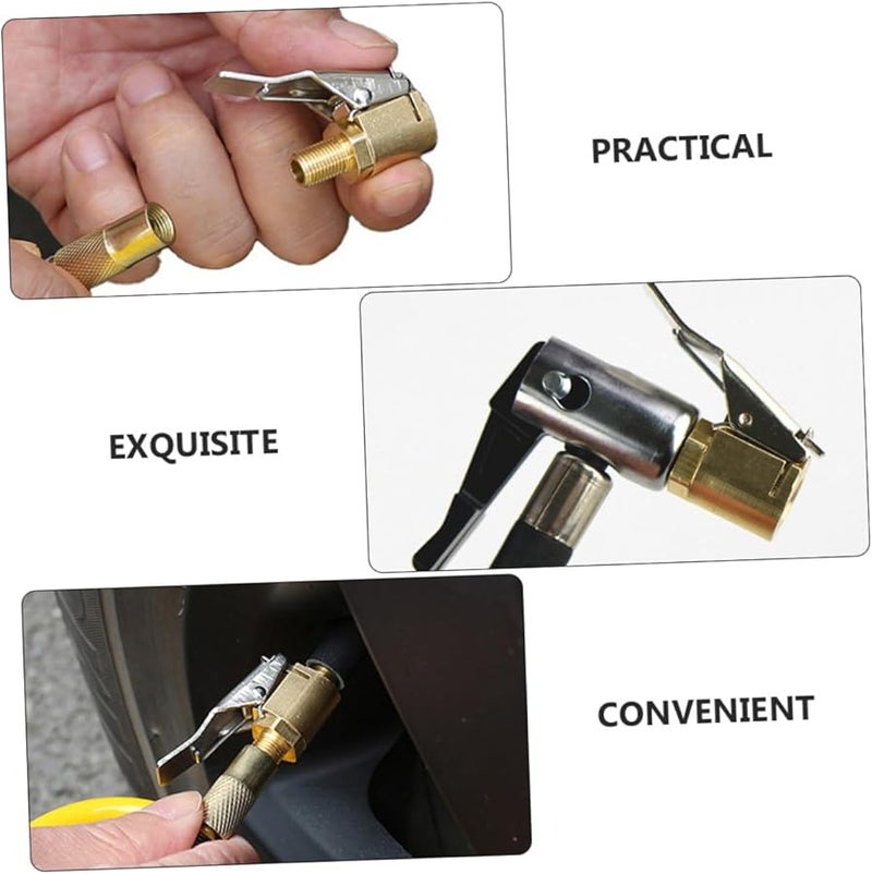 5 قطع من فوهة مضخة الهواء السريعة التوصيل من النحاس لإطارات السيارات سهلة التركيب - Image 4