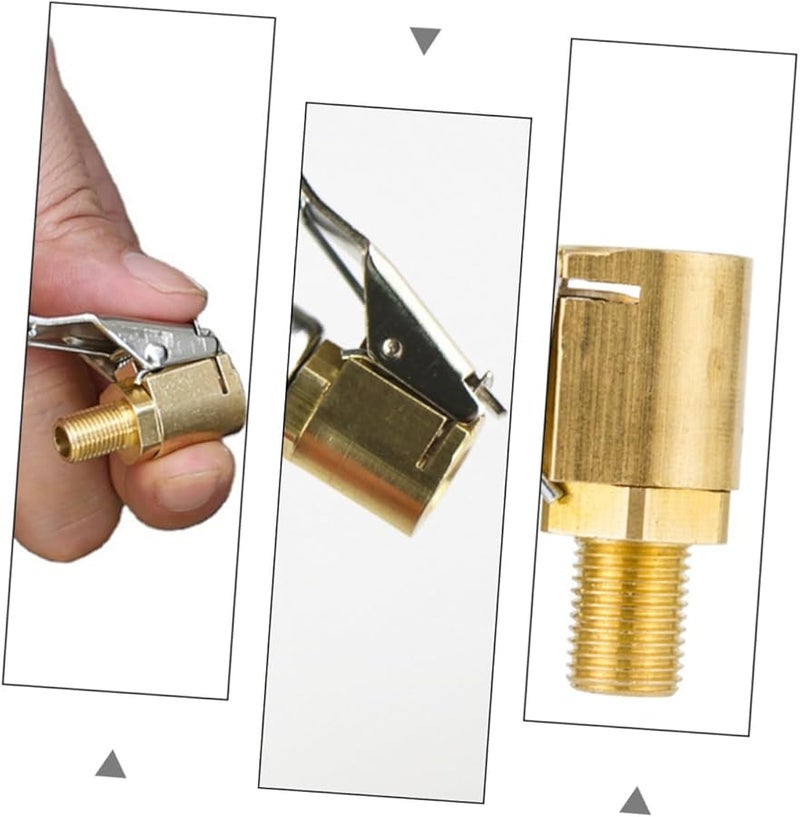 5 قطع من فوهة مضخة الهواء السريعة التوصيل من النحاس لإطارات السيارات سهلة التركيب - Image 3