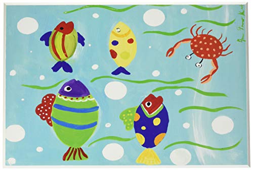 Stupell Industries The Kids Room by Stupell Multi-Color Fish and Crab Rectangle Wall Plaque - Image 4