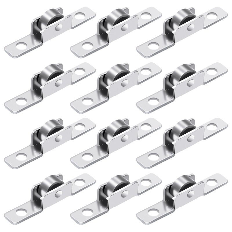 12 Pack 38 inch PushPull Sliding Window Roller Metal Wheels Universal Metal Sliding Axles Window Pulley Single Rollers Wheel Suitable for Windows Cabinets Doors and Other DIY Work
