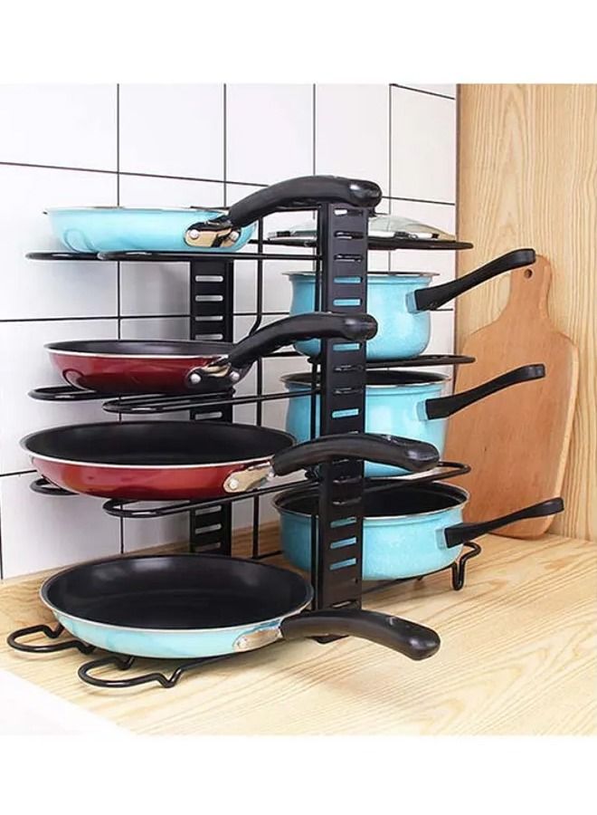 AGD 8-Tier Pot And Pan Organizer Rack Black - Image 4