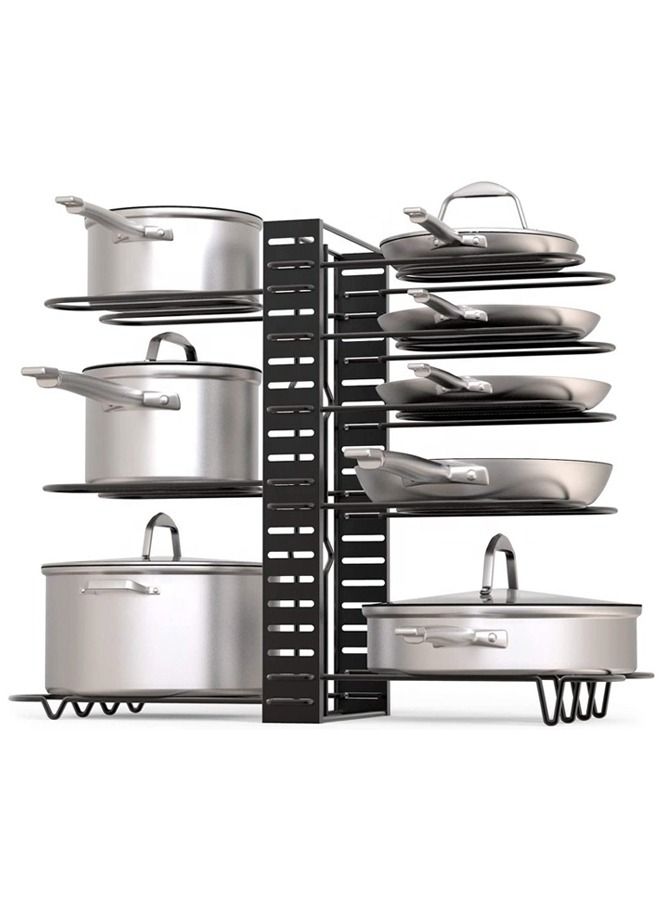 AGD 8-Tier Pot And Pan Organizer Rack Black - Image 3