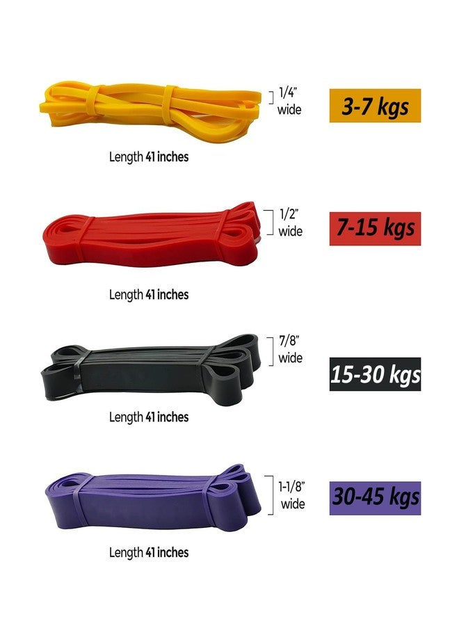 GJSHOP Power Resistance Bands for Men | Assisted Pull Up Band | Resistance & Stretch Band Powerlifting Bands (Black (15-30 kg)) - Image 3