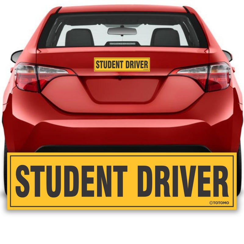 TOTOMO Student Driver Magnet for Car Large 12x3 Magnetic Reflective Vehicle Safety Sign for New Rookie Learner Drivers Removable Bumper Sticker Please Be Patient - Image 3