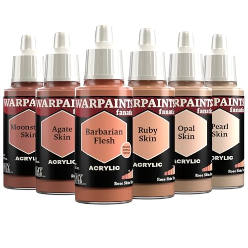 The Army Painter, Warpaints Fanatic Flexible Triad: Rose Skin Tones, 6 x 18 ml acrylic paints - Miniature quality hobby paint for Dungeons and Dragons (DnD) & Warhammer Miniatures - Image 1
