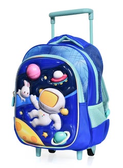 MORANO Boys School Rolling Trolley Bag with Pencil Case Size 12" - Blue  - Image 3