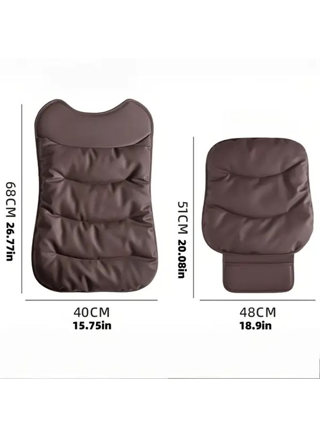 Cloud Touch Beige Car Front Seat Cushion Breathable Ergonomic Comfortable Light - Image 2