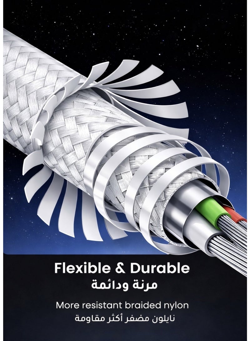 BARQ Fast USB-C Charger – 60W USB-C PD Charging Cable, Durable 1m USB-C Cable, High-Quality iPhone Charger; Compatible with Samsung, Huawei, Xiaomi, and iPhone 15/16. - Image 3