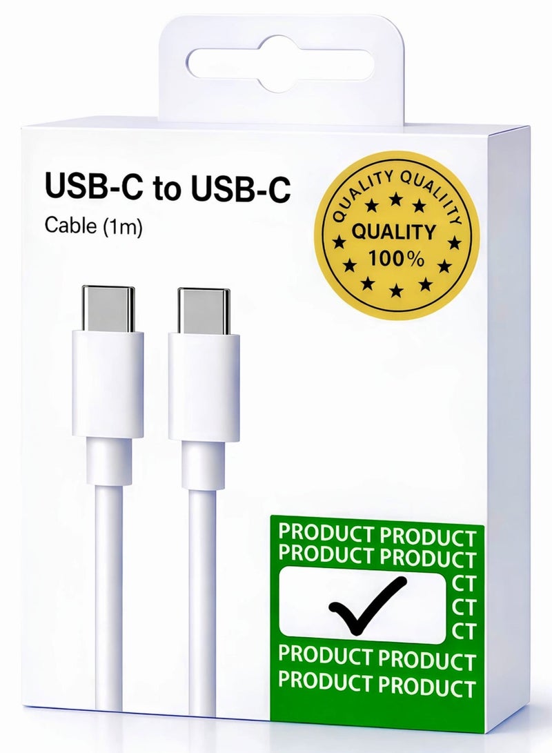 BARQ Fast USB-C Charger – 60W USB-C PD Charging Cable, Durable 1m USB-C Cable, High-Quality iPhone Charger; Compatible with Samsung, Huawei, Xiaomi, and iPhone 15/16. - Image 1