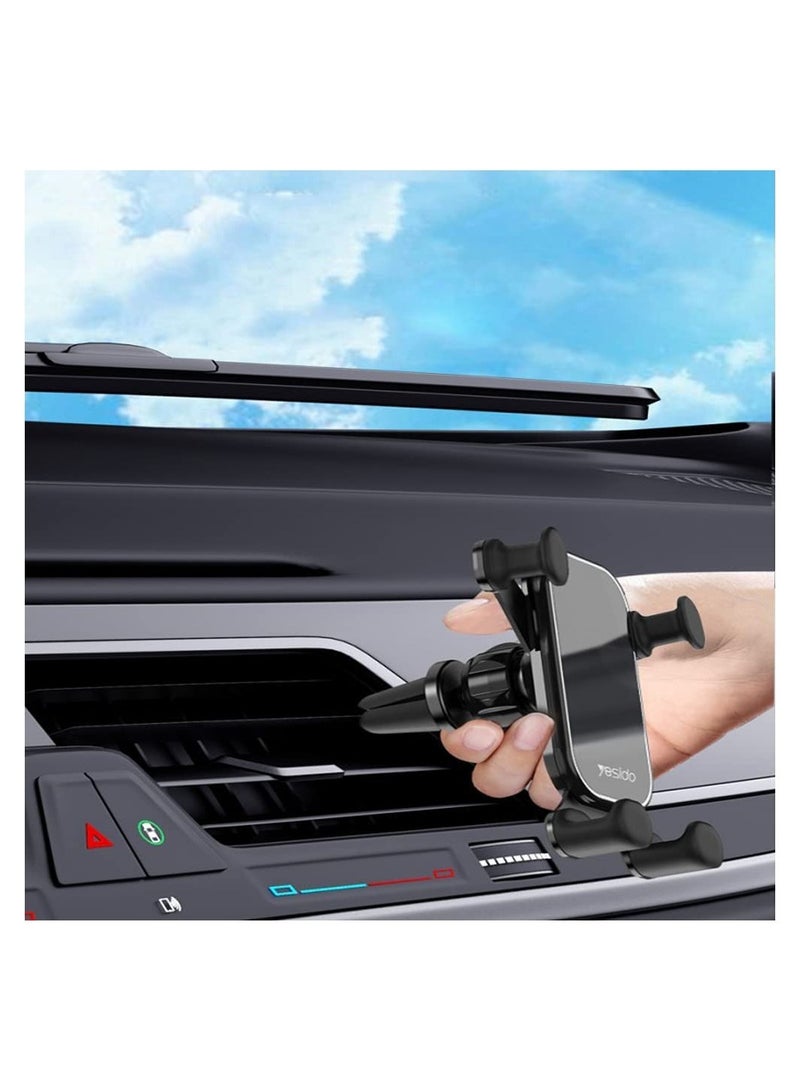 YESIDO C100 Car Air Outlet Clip Phone Holder Navigation Car Mount - Image 4