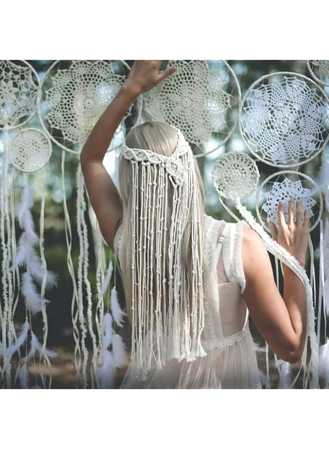 انتيكيانو رباط رأس مكرمي – ديكور يدوي من القطن – الطول 60 سم - Image 4